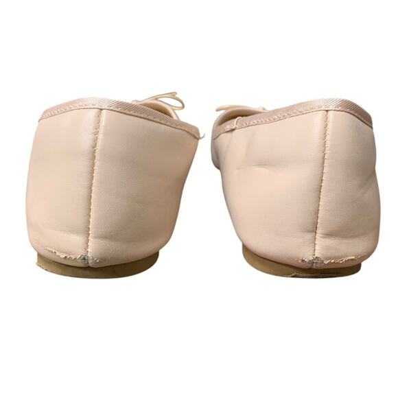 Afeetsing Womens 6 Beige Round Toe Ballet Flats Comfortable Bow Dressy Shoes - Picture 6 of 9